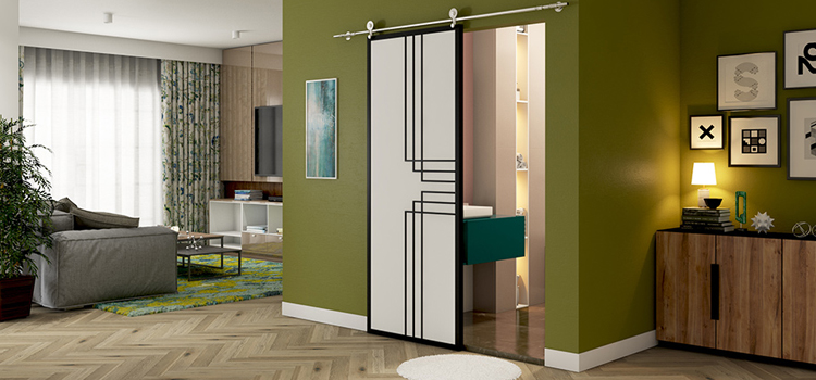 sliding bathroom door installation in San Carlos Park